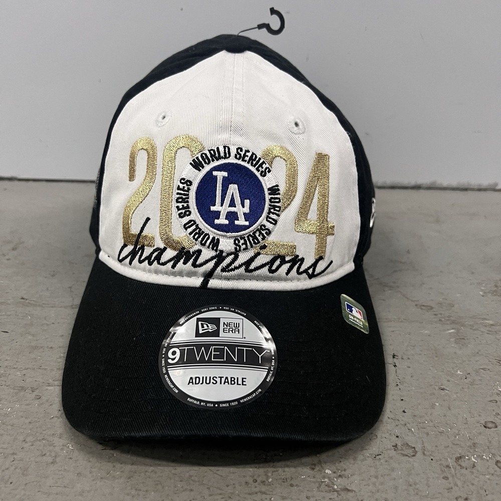New Era Los Angeles Dodgers 9Twenty 2024 Champions Adjustable Dad‎ Hat Cap Black